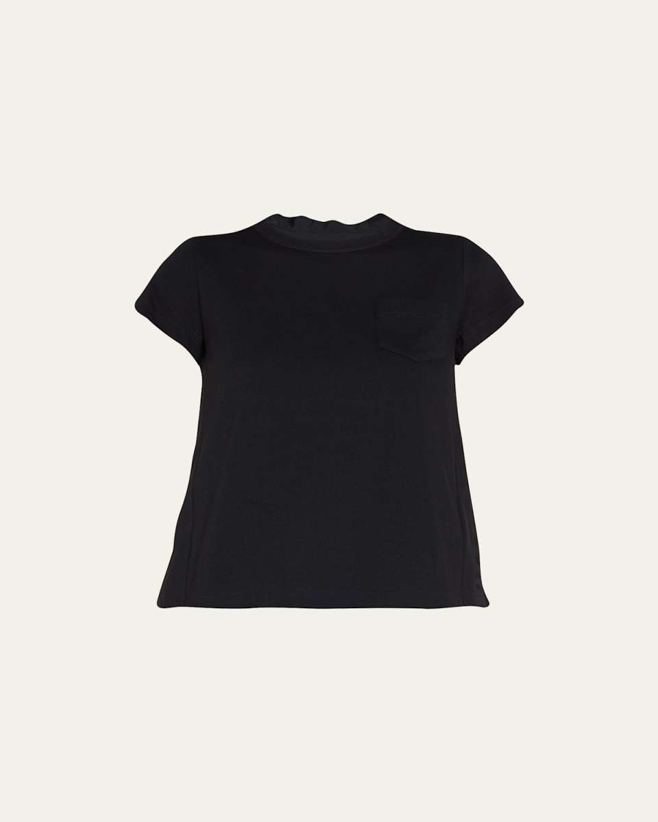 Pleated-Back Jersey Tee